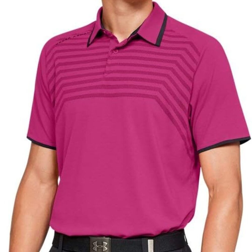 NWT Under Armour Men's UA Threadborne Springback Heat Gear Tech Polo Shirt L